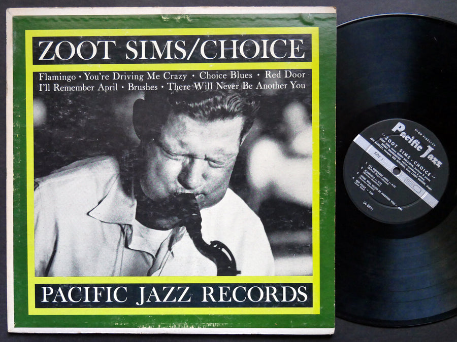 ZOOT SIMS Choice LP PACIFIC JAZZ PJ-20 US 1961 MONO Gerry Mulligan Russ Freeman