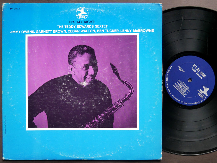 TEDDY EDWARDS Sextet It's All Right LP PRESTIGE PRST 7522 US 1967 Cedar Walton