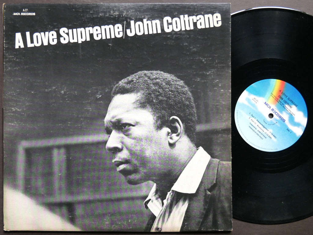 JOHN COLTRANE A Love Supreme LP MCA RECORDS AS 77 McCoy Tyner Elvin Jones