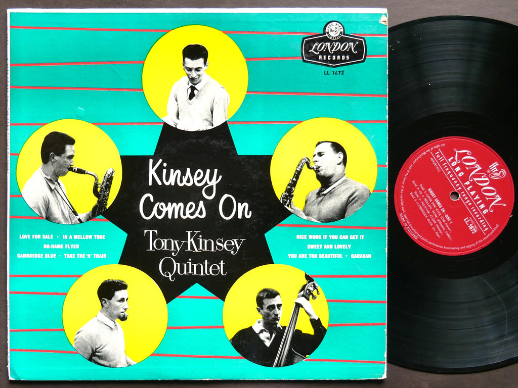 TONY KINSEY Quintet Kinsey Comes On LP LONDON RECORDS LL 1672 UK 1957 MONO