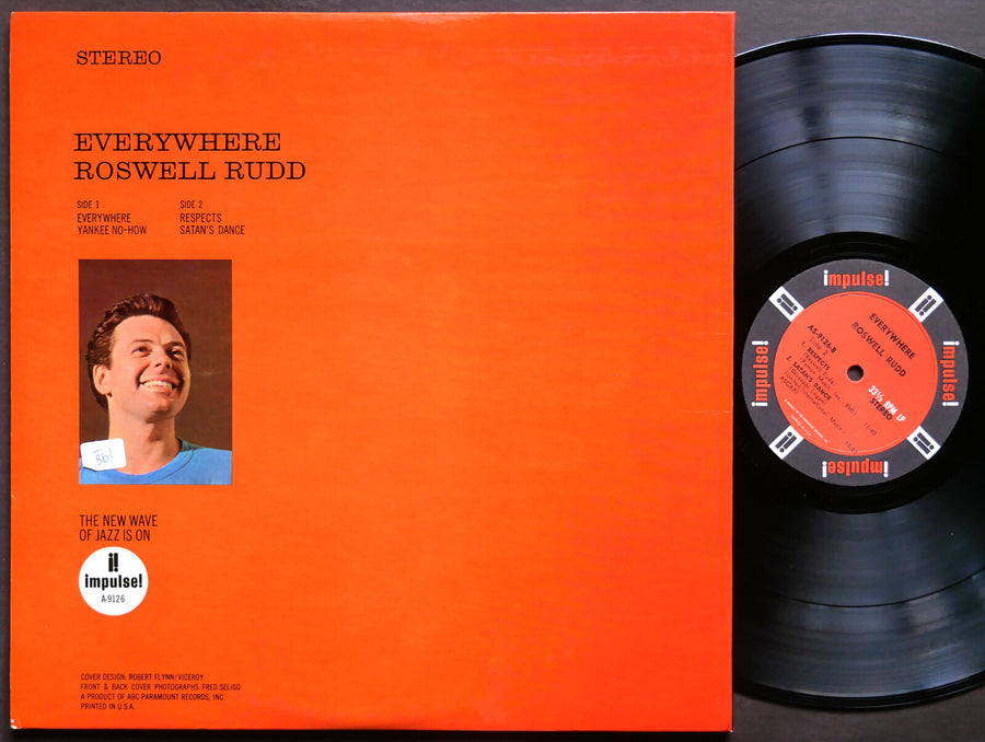 ROSWELL RUDD Everywhere LP IMPULSE! AS-9126 US 1967 JAZZ Giuseppi Logan CLEAN