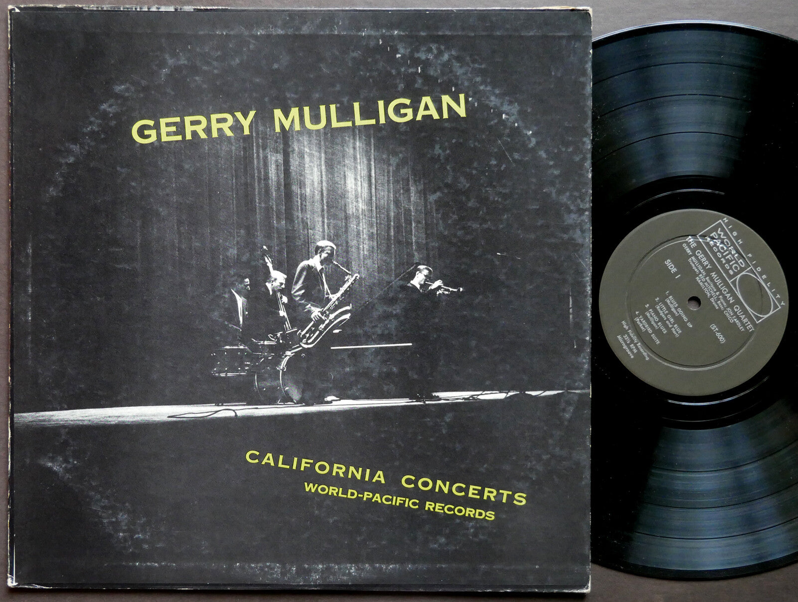 GERRY MULLIGAN California Concerts LP PACIFIC JAZZ PJ 1201 DG MONO Zoot Sims VG+