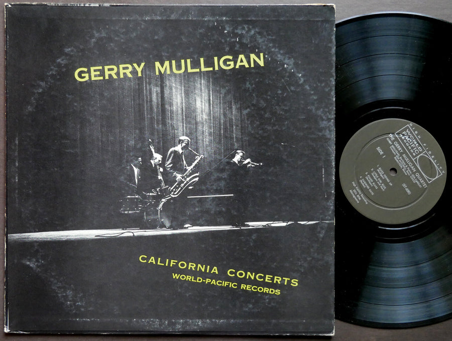 GERRY MULLIGAN California Concerts LP PACIFIC JAZZ PJ 1201 DG MONO Zoot Sims VG+