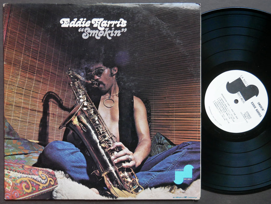 EDDIE HARRIS Smokin LP JANUS RECORDS JLS 3020 US 1970 JAZZ PROMO VG+
