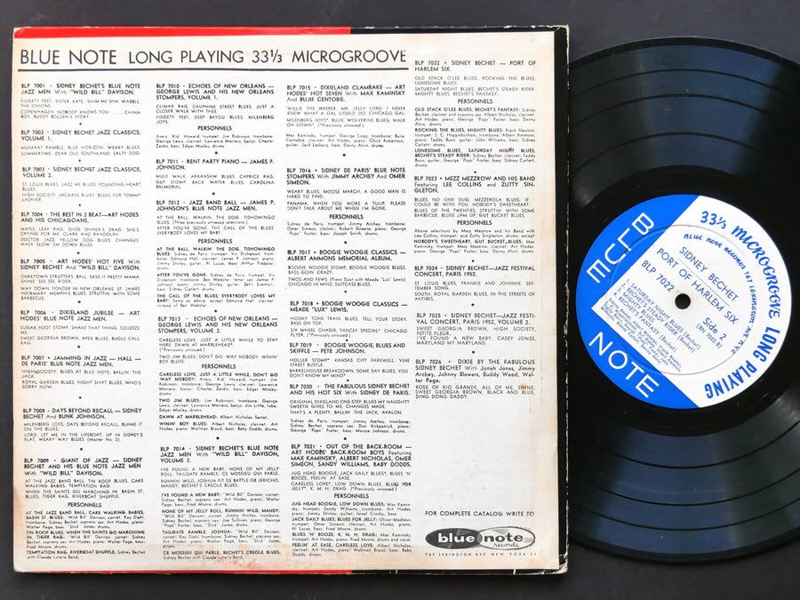 SIDNEY BECHET Port Of Harlem Six 10" LP BLUE NOTE BLP 7022 US 1952 LEX EAR MONO