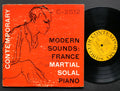 MARTIAL SOLAL Modern Sounds: France 10" LP CONTEMPORARY C 2512 US 1954 DG MONO