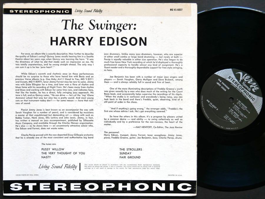 HARRY EDISON The Swinger LP VERVE MG VS-6037 JAZZ DG ST Jimmy Forrest