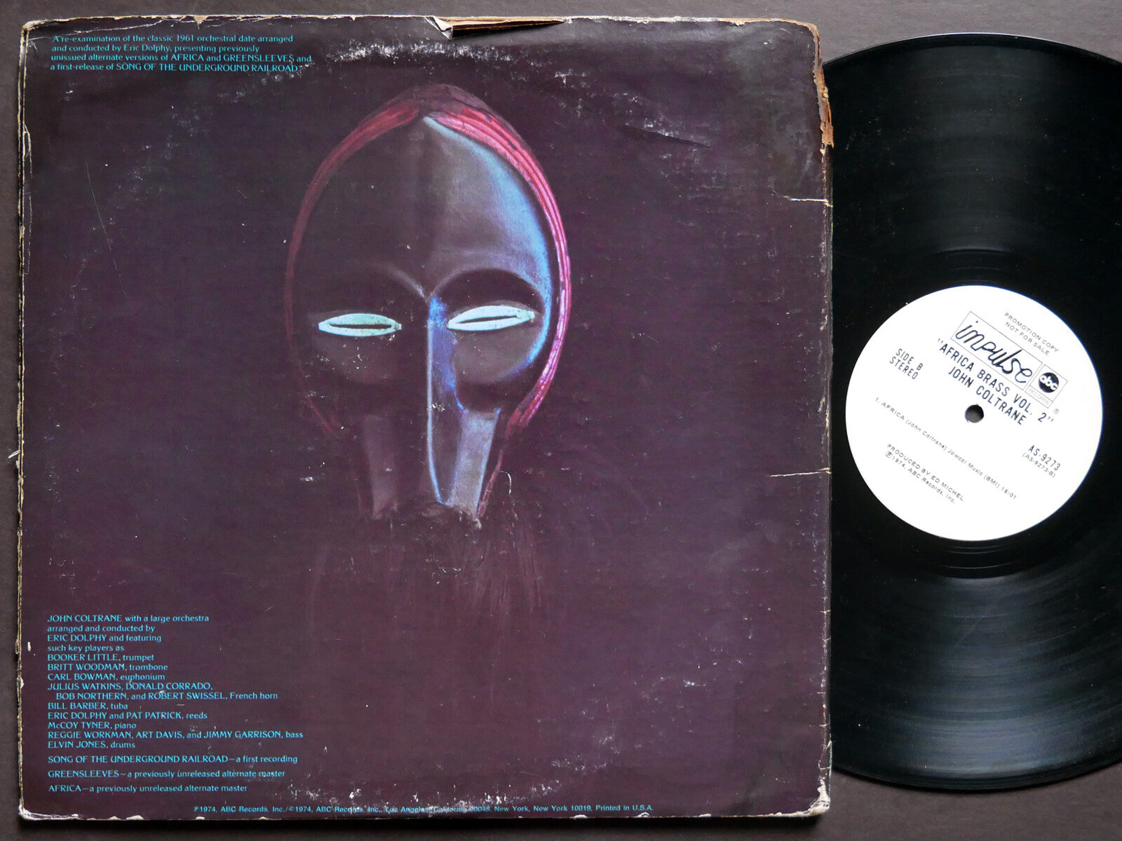 JOHN COLTRANE Africa Brass Sessions Vol. 2 LP IMPULSE! AS-9273 PROMO Eric Dolphy