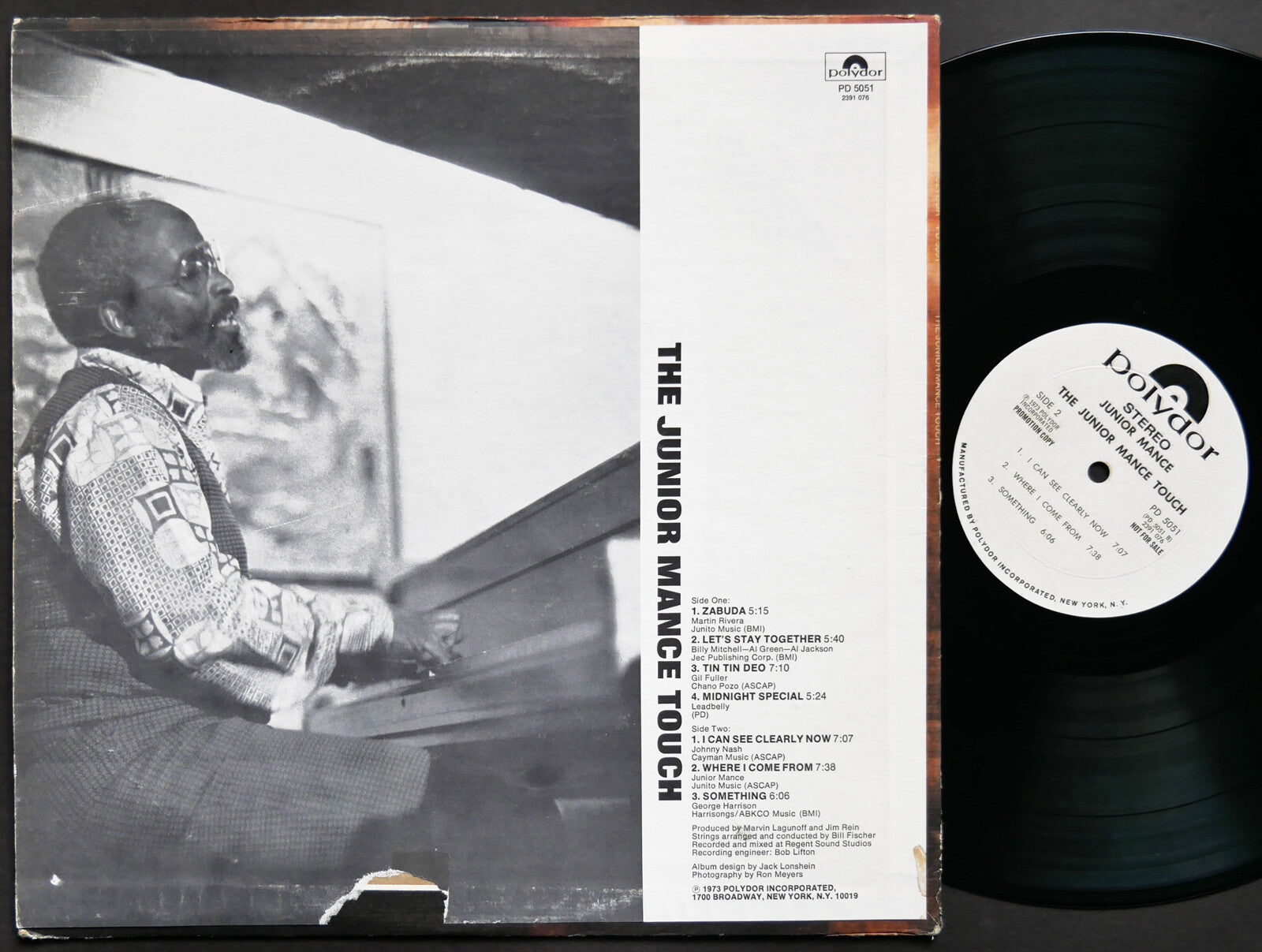 JUNIOR MANCE The Junior Mance Touch LP POLYDOR PD 5051 US 1973 Jazz Funk PROMO