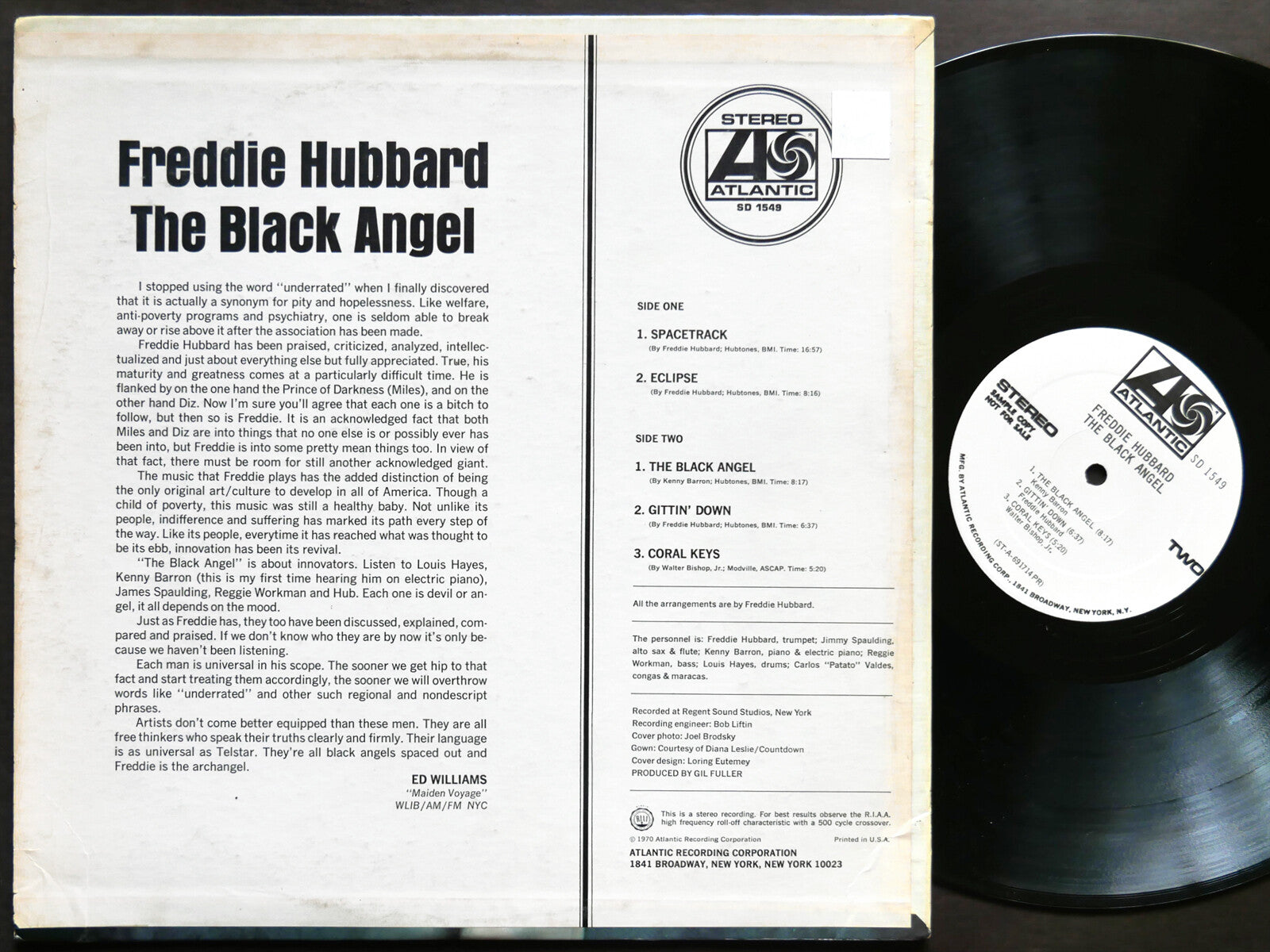 FREDDIE HUBBARD The Black Angel LP ATLANTIC SD 1549 US 1970 PROMO Kenny Barron