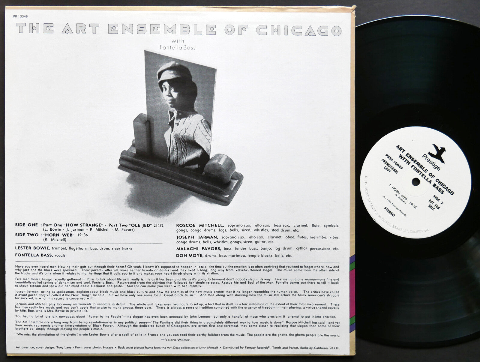 THE ART ENSEMBLE OF CHICAGO With Fontella Bass LP PRESTIGE PR 10049 US '72 PROMO