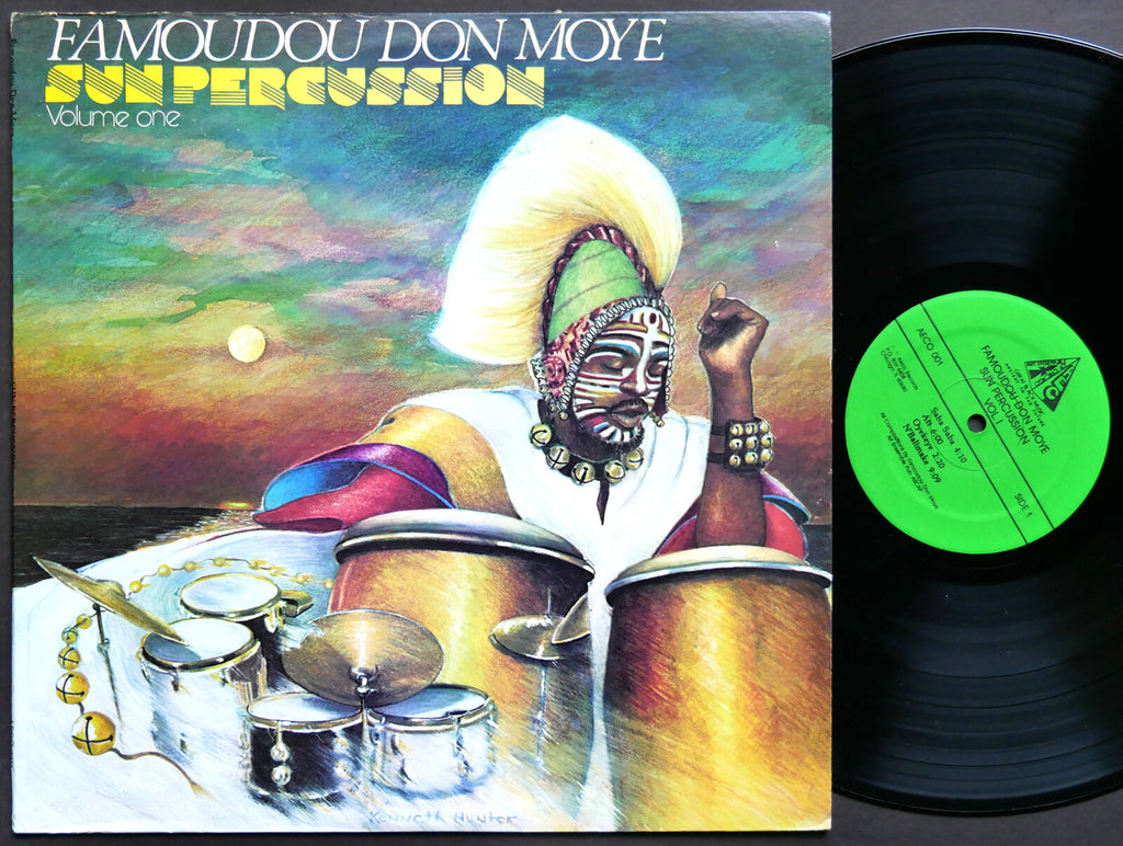 FAMOUDOU DON MOYE Sun Percussion Volume One LP AECO RECORDS AECO 001 US 1975 NM