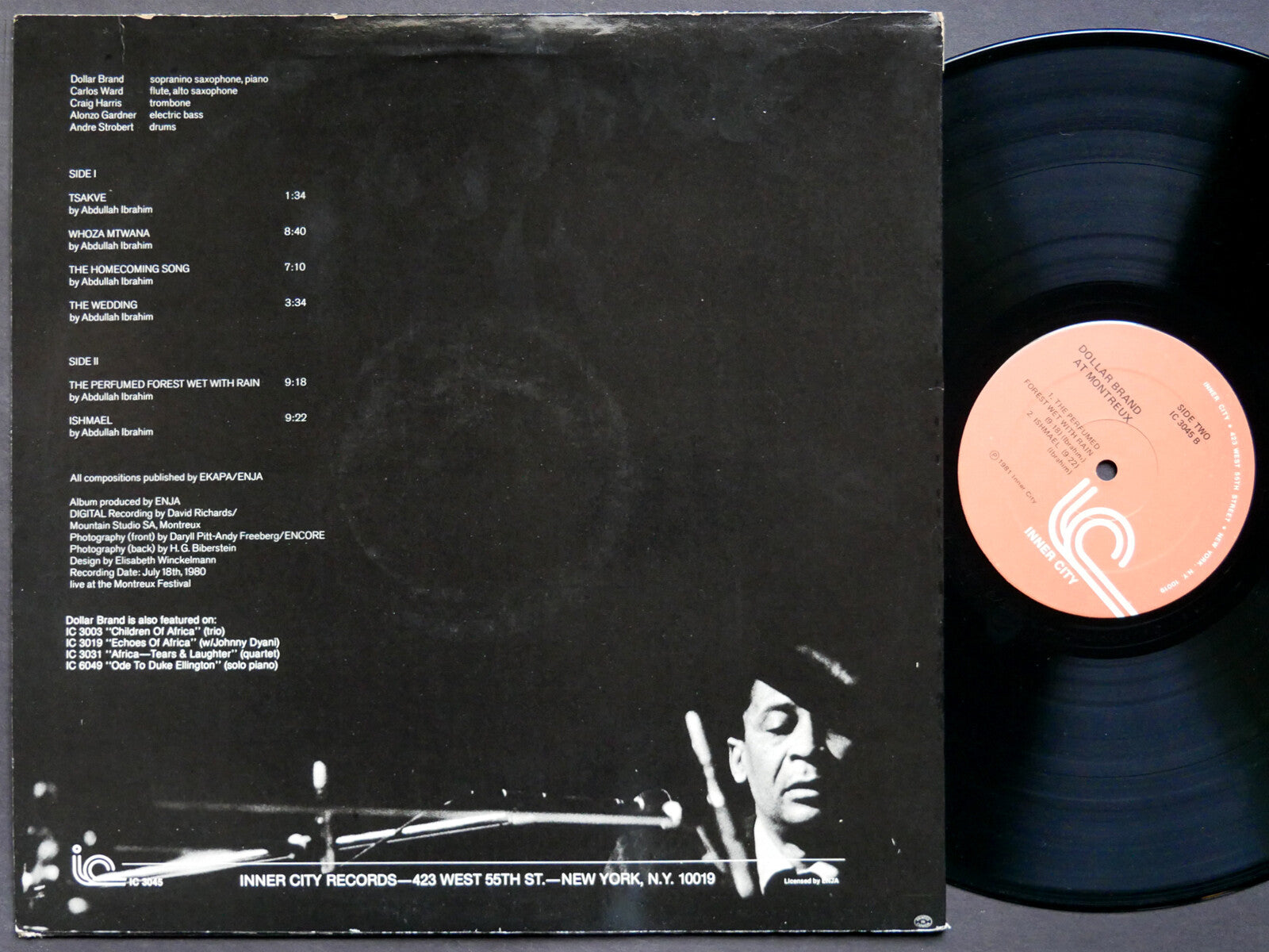 DOLLAR BRAND At Montreux LP INNER CITY RECORDS IC 3045 US 1981 JAZZ CLEAN