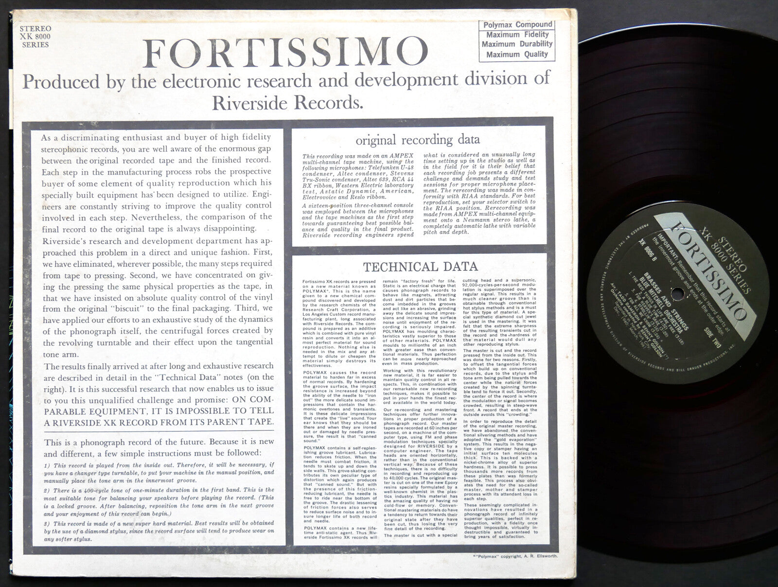BLUE MITCHELL Brasses And Strings LP FORTISSIMO XK 8006 US 1961 Tommy Flanagan