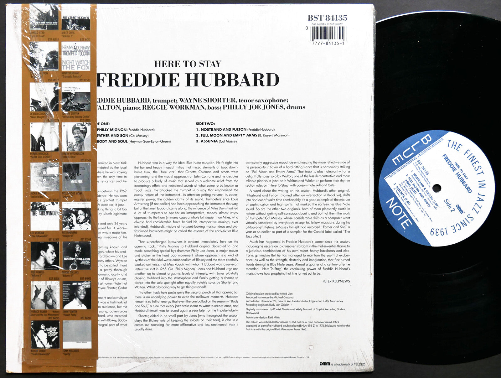 FREDDIE HUBBARD Here To Stay LP BLUE NOTE BST 84135 US 1985 JAZZ Wayne Shorter