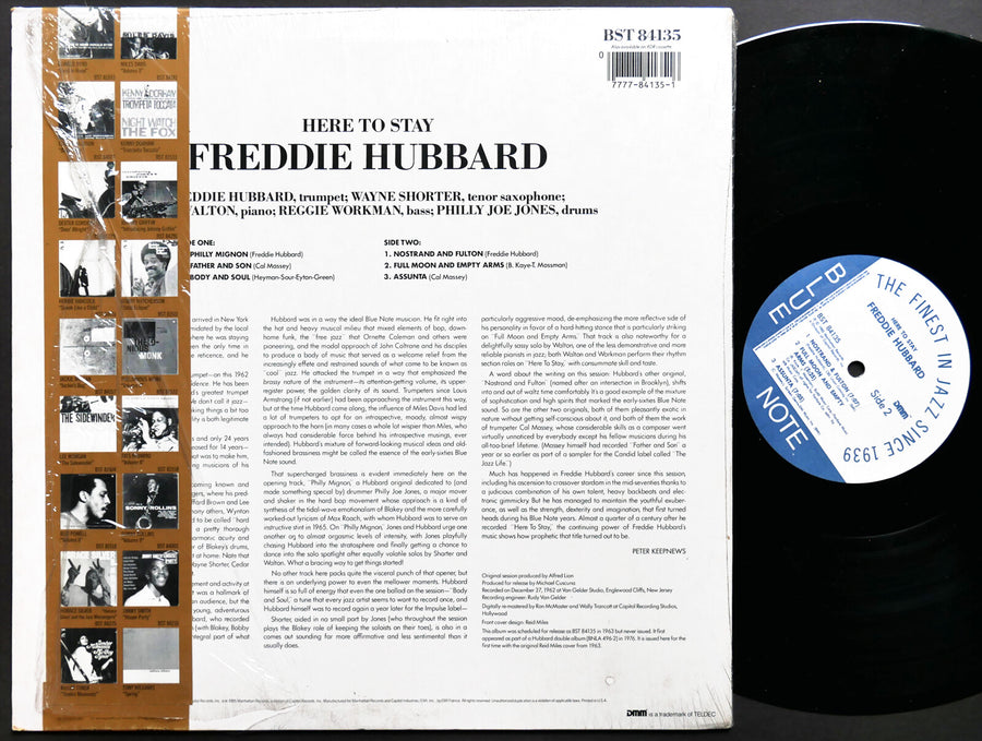 FREDDIE HUBBARD Here To Stay LP BLUE NOTE BST 84135 US 1985 JAZZ Wayne Shorter