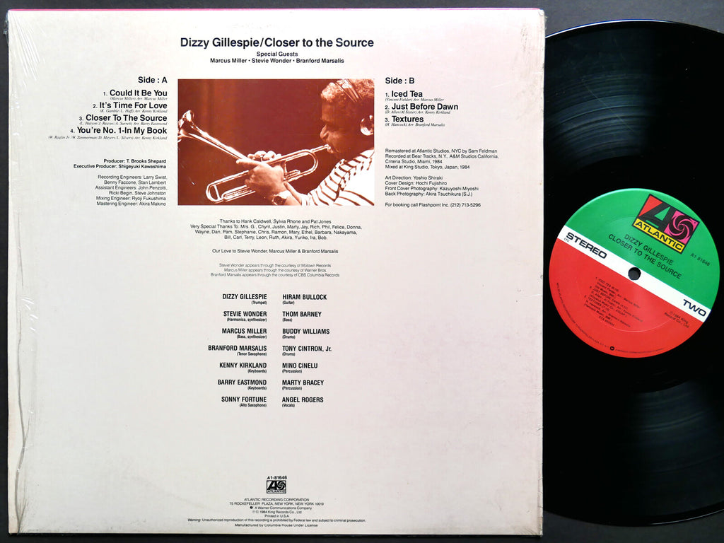 DIZZY GILLESPIE Closer To The Source LP ATLANTIC 81646-1 US 1984 Sonny Fortune