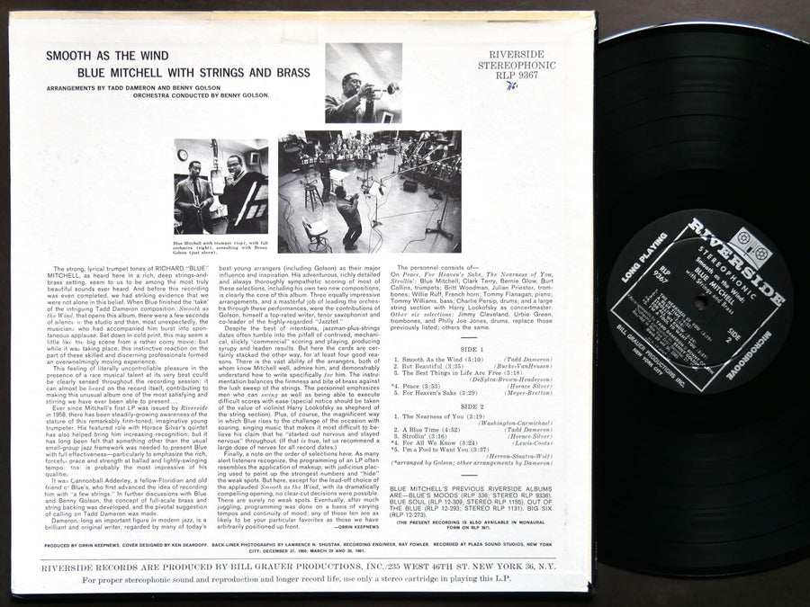 BLUE MITCHELL Smooth As The Wind LP RIVERSIDE RLP 367 DG ST Tommy Flanagan CLEAN