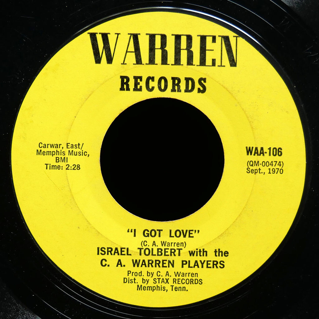 ISRAEL POPPER STOPPER TOLBERT Big Leg Woman 45 WARREN RECORDS WAA-106 US 1970