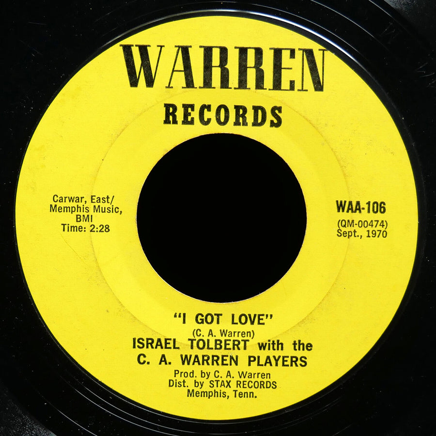 ISRAEL POPPER STOPPER TOLBERT Big Leg Woman 45 WARREN RECORDS WAA-106 US 1970