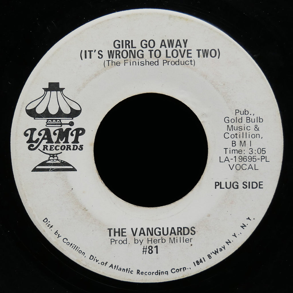 THE VANGUARDS Man Without Knowledge / Girl Go Away 45 LAMP RECORDS #81 US 1970