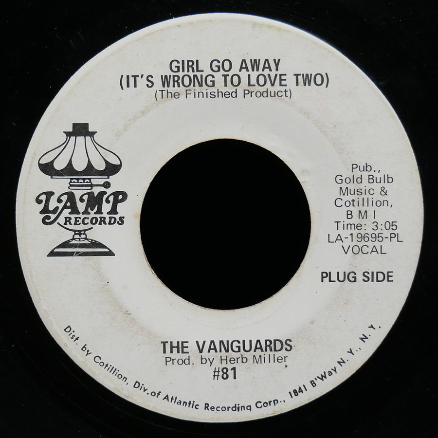 THE VANGUARDS Man Without Knowledge / Girl Go Away 45 LAMP RECORDS #81 US 1970