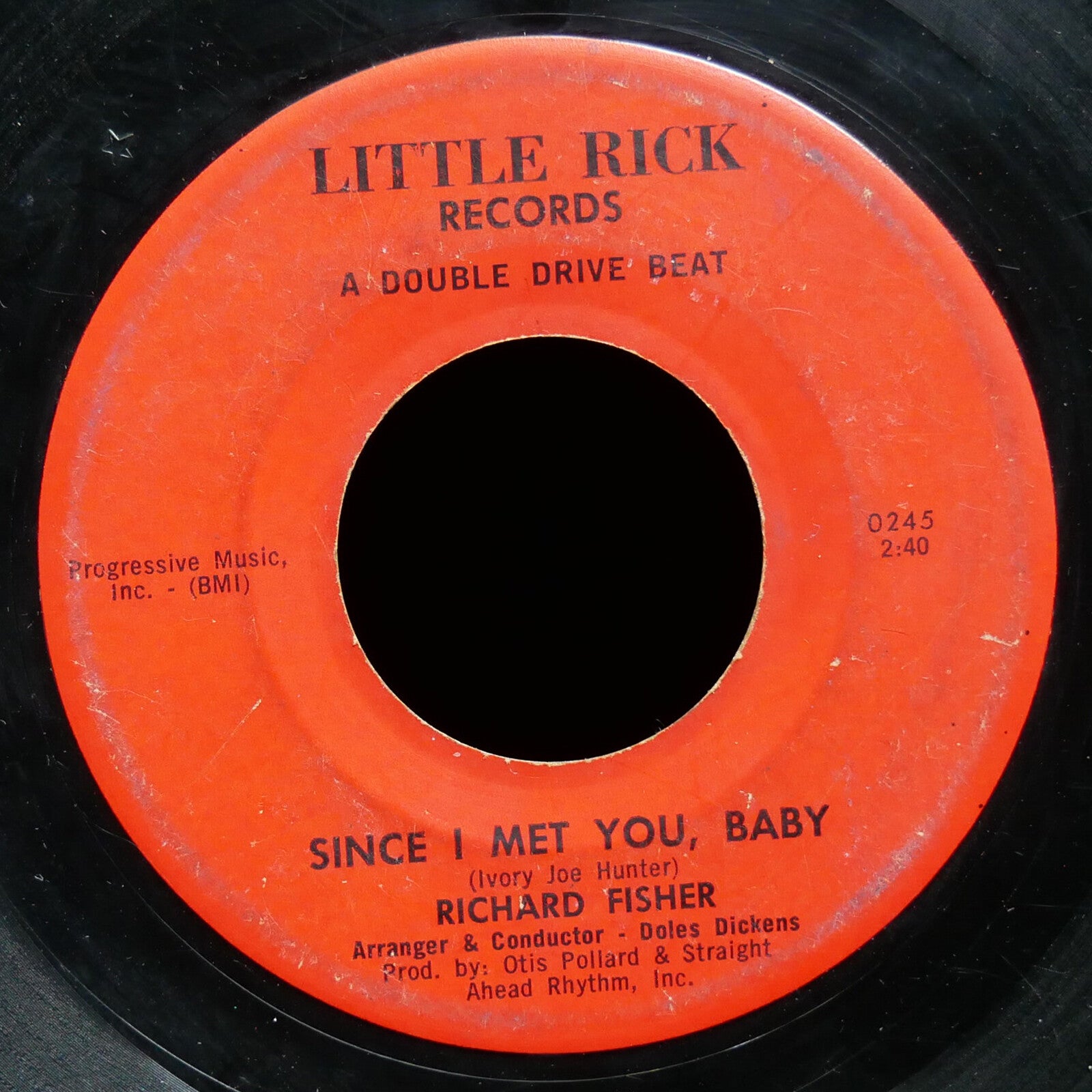 RICHARD FISHER Turn The Page / Since I Met You, Baby 45 LITTLE RICK RECORDS 0244