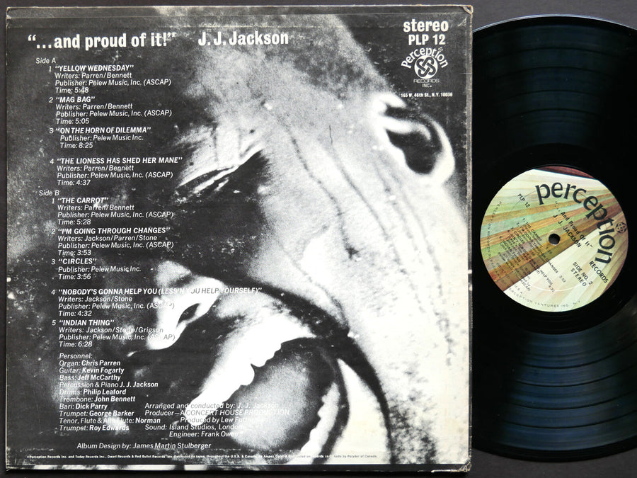 J.J. JACKSON And Proud Of It LP PERCEPTION PLP 12 US 1970 Funk Soul CLEAN
