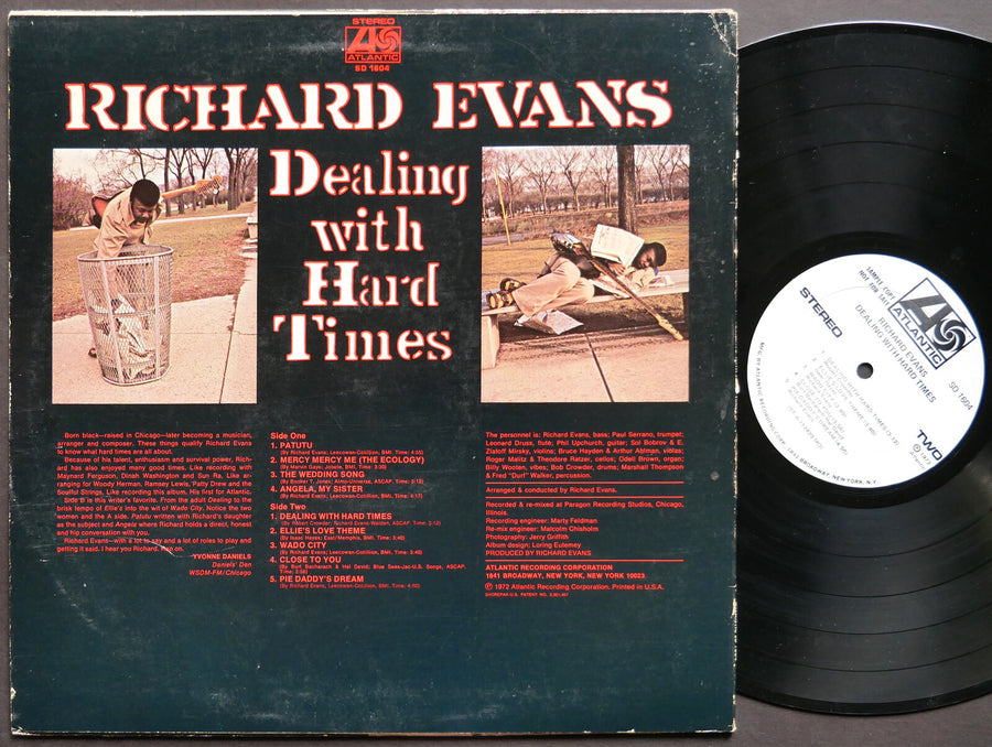 RICHARD EVANS Dealing With Hard Times LP ATLANTIC SD 1604 PROMO Billy Wooten VG+