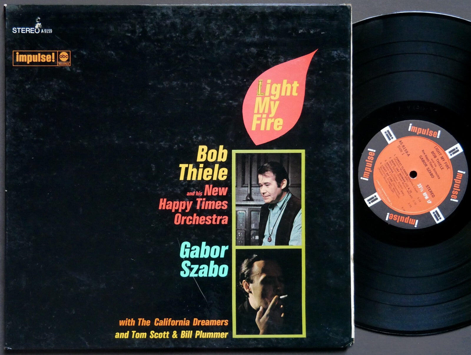 BOB THIELE GABOR SZABO Light My Fire LP IMPULSE! AS-9159 US 1967 RVG Tom Scott