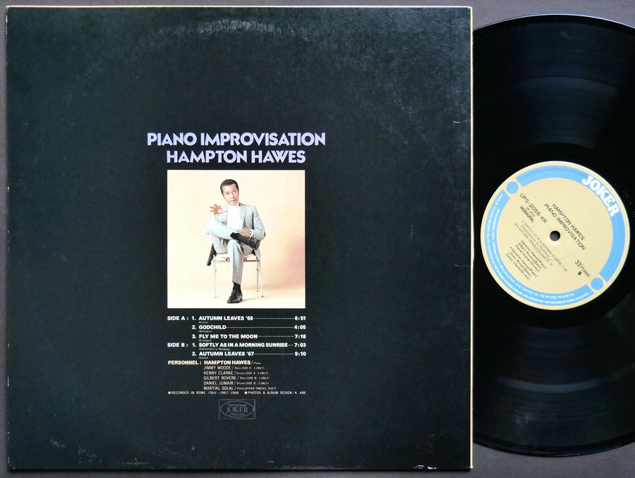 HAMPTON HAWES Piano Improvisation LP INTERNATIONAL JOKER UPS 2055 KR JAPAN 1977