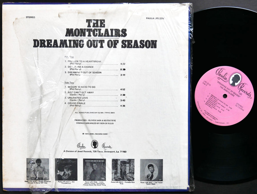 THE MONTCLAIRS Dreaming Out Of Season LP PAULA RECORDS LPS 2216 US '72 Funk Soul