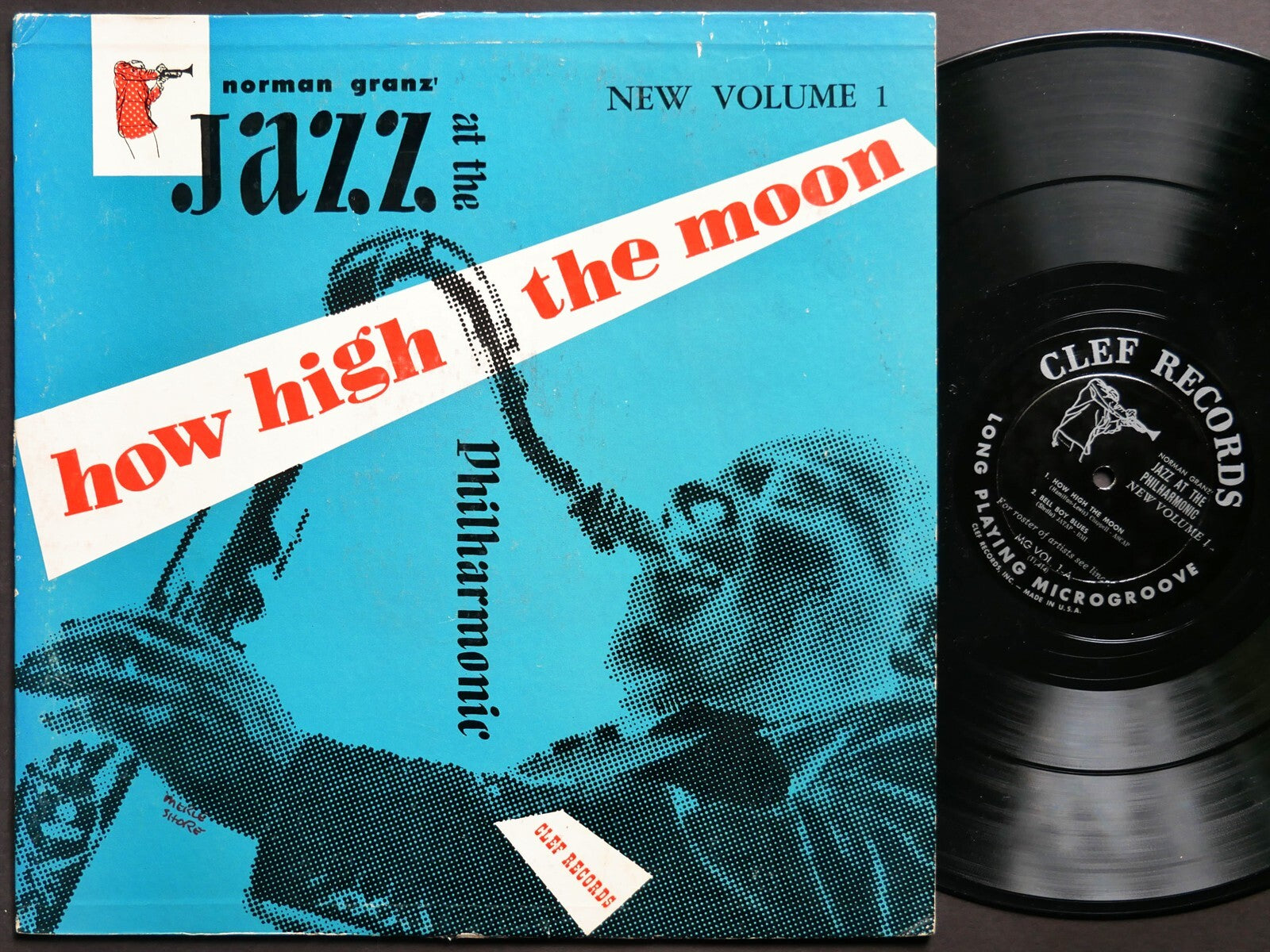 CHARLIE PARKER NORMAN GRANZ Jazz At The.. How High The Moon LP CLEF MG VO.1 MONO