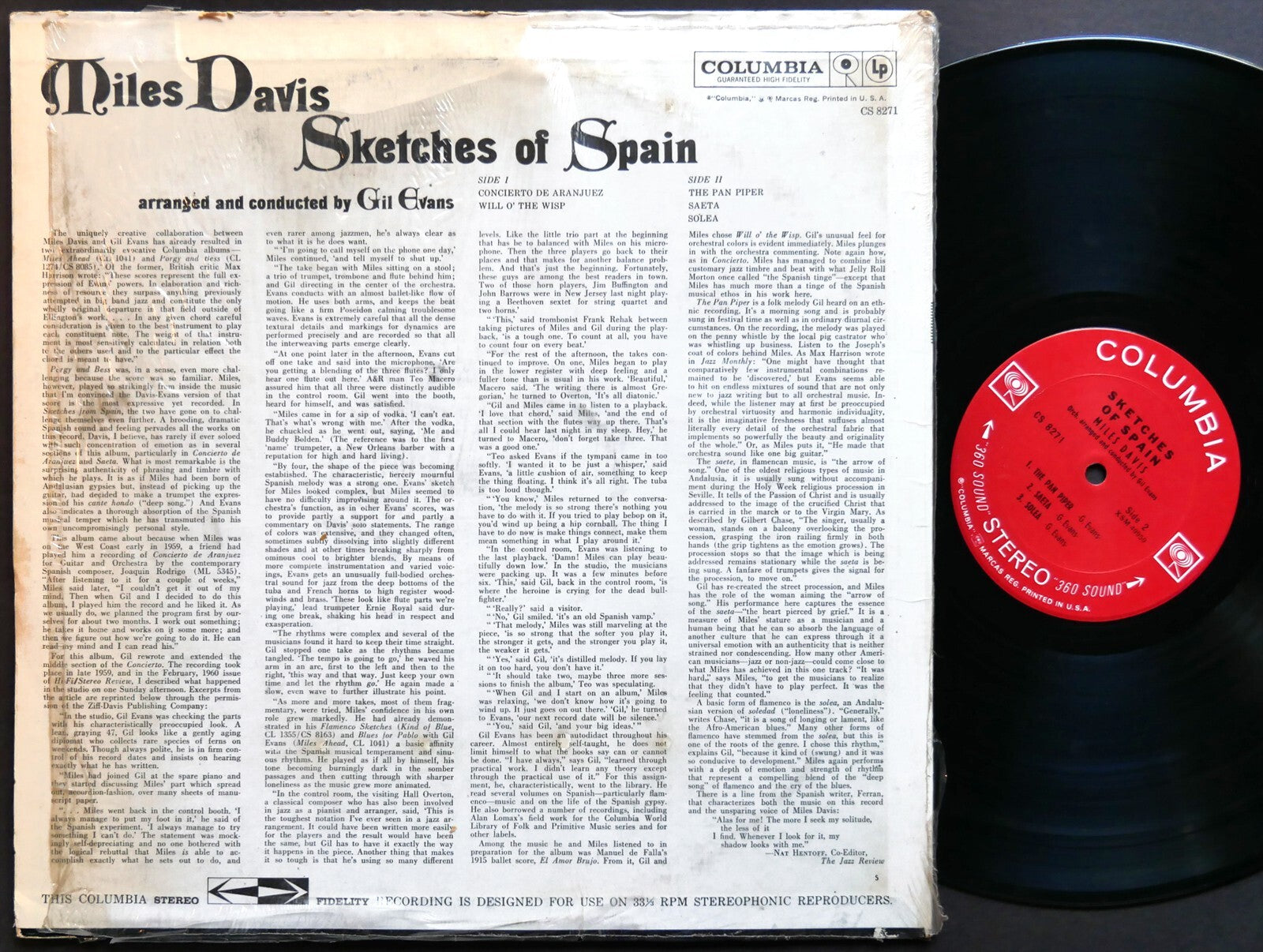 MILES DAVIS Sketches Of Spain LP COLUMBIA CL 1480 US 1963 2-EYE ST JAZZ