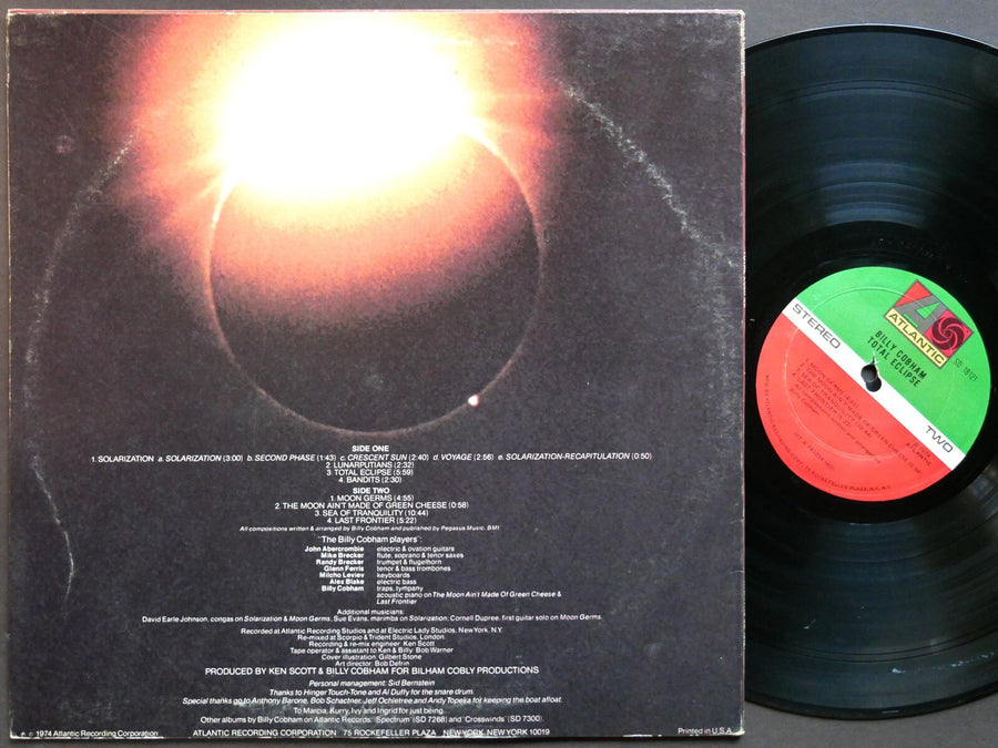 BILLY COBHAM Total Eclipse LP ATLANTIC SD 18121 US 1974 Jazz Fusion