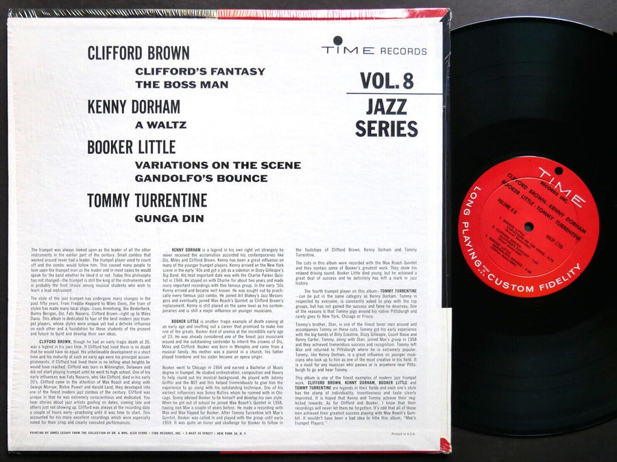 CLIFFORD BROWN KENNY DORHAM BOOKER LITTLE TIME RECORDS VOL. 8 US 1962 DG MONO NM