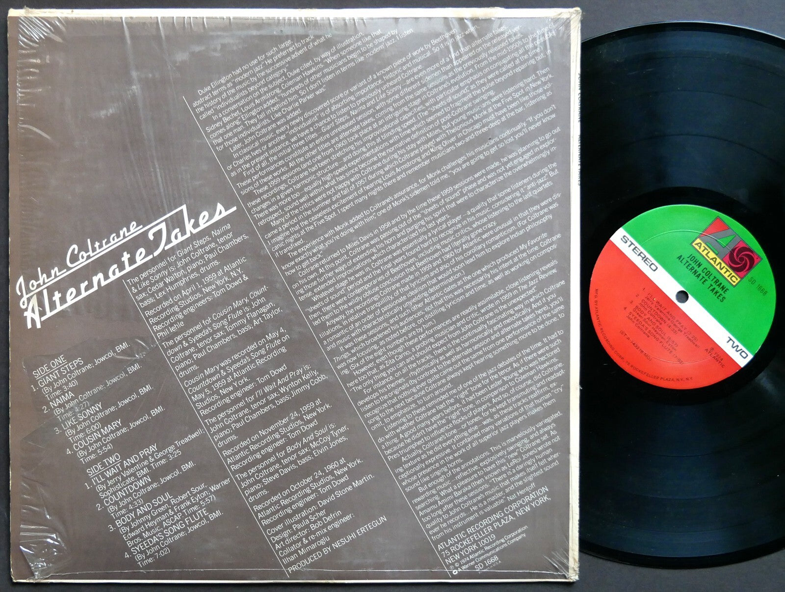 JOHN COLTRANE Alternate Takes LP ATLANTIC SD 1668 US '75 Elvin Jones McCoy Tyner
