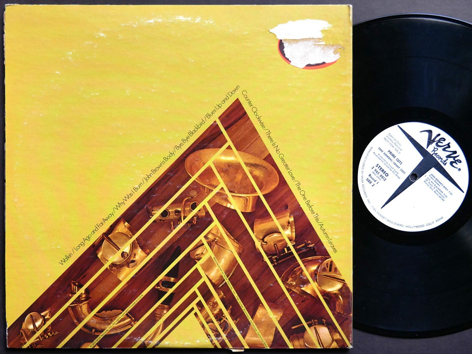 GENE AMMONS / SONNY STITT Prime Cuts 2 x LP VERVE RECORDS 2V6S-8812 US '72 PROMO