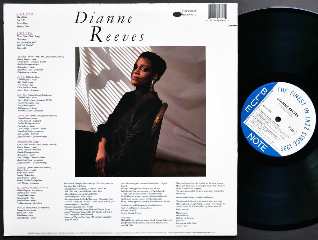 SIGNED by DIANNE REEVES Self Titled LP BLUE NOTE BLJ 46906 US 1987 JAZZ