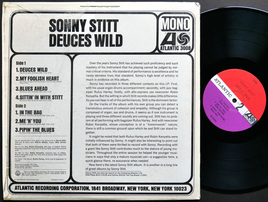 SONNY STITT ROBIN KENYATTA RUFUS HARLEY Deuces Wild LP ATLANTIC 3008 US '67 MONO