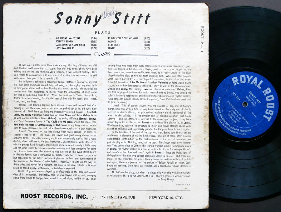 SONNY STITT From The Pen Of QUINCY JONES LP ROOST US 1957 JAZZ MONO Thad Jones