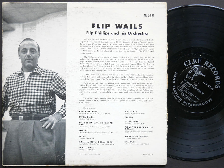 FLIP PHILLIPS Flip Wails LP CLEF MG C-691 US 1956 DG MONO DSM JAZZ Harry Edison