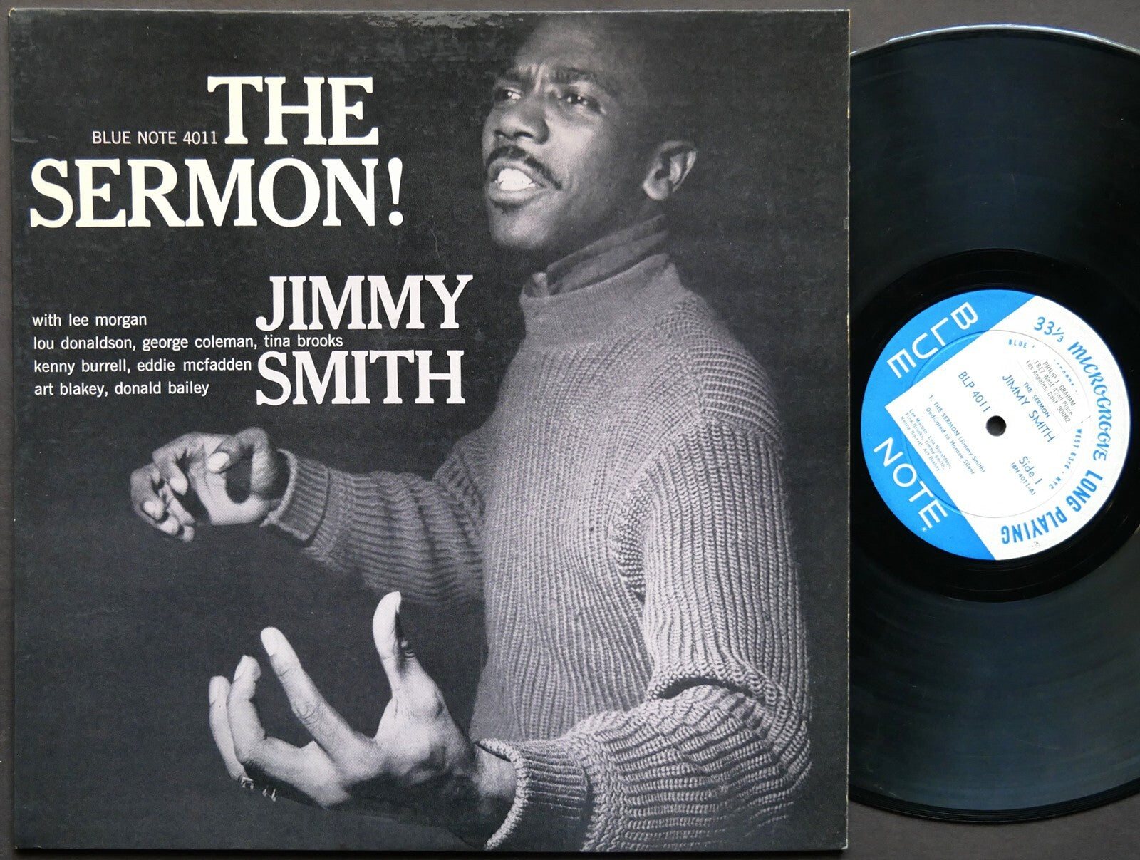 JIMMY SMITH The Sermon! LP BLUE NOTE BLP 4011 EAR DG MONO Lee Morgan Tina Brooks