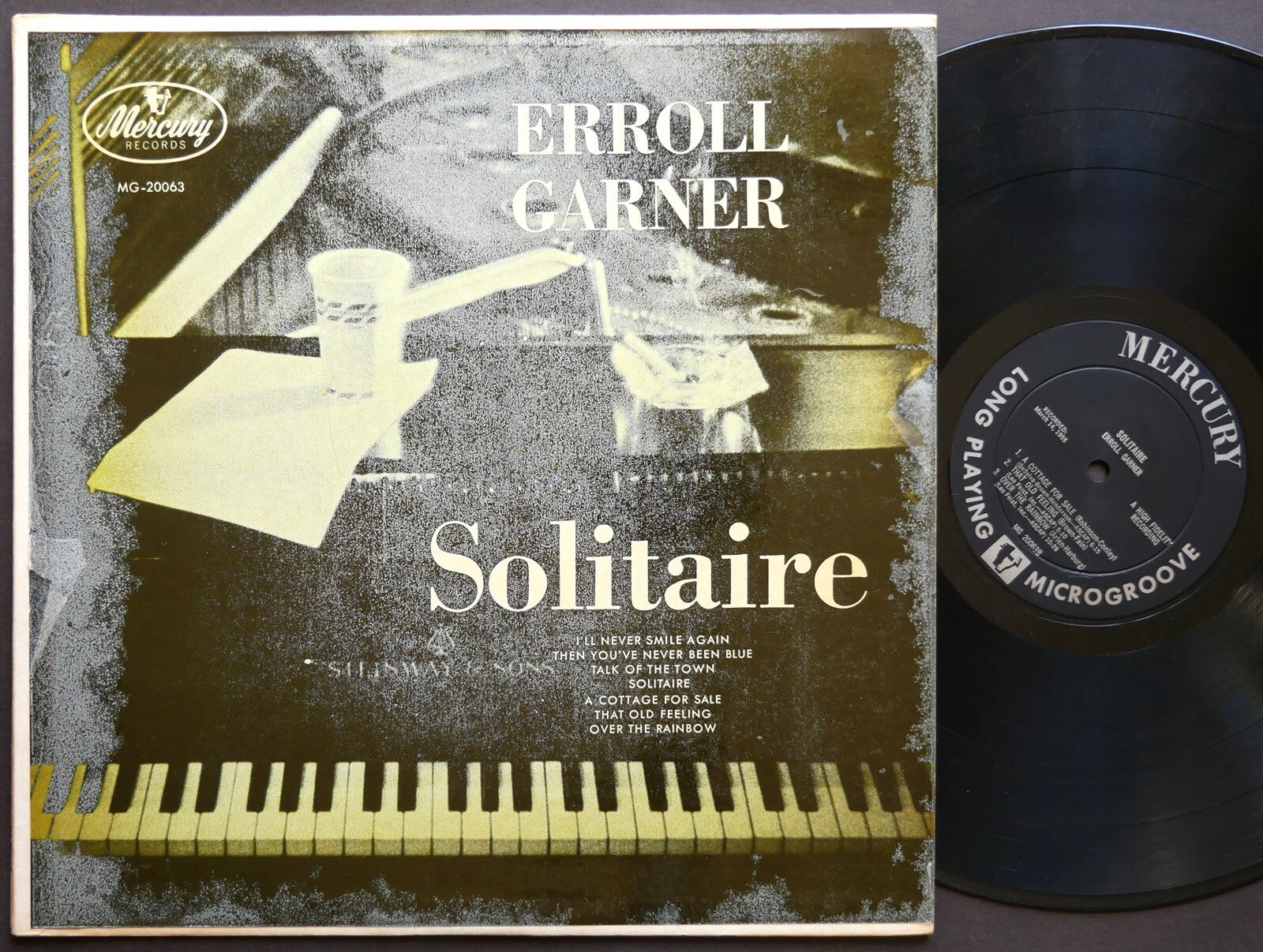ERROLL GARNER Solitaire LP MERCURY MG 20063 US 1955 JAZZ DG MONO