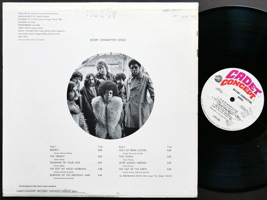 ROTARY CONNECTION Songs LP CADET CONCEPT LPS-322 US 1969 Minnie Riperton