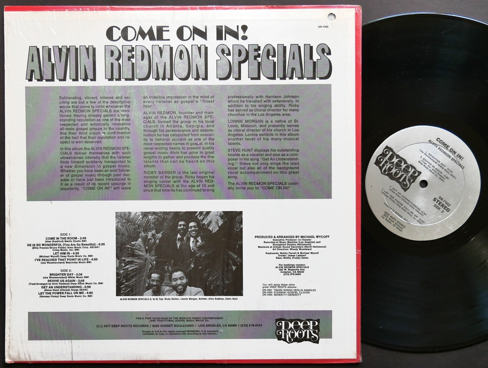 ALVIN REDMON SPECIALS Come On In! LP DEEP ROOTS DR-7002 US 1977 Gospel Funk Soul