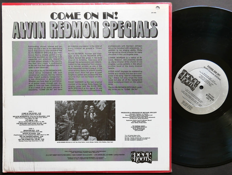ALVIN REDMON SPECIALS Come On In! LP DEEP ROOTS DR-7002 US 1977 Gospel Funk Soul