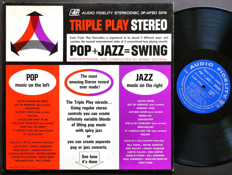 BENNY GOLSON Triple Play Pop + Jazz =Swing AUDIO FIDELITY Eric Dolphy Bill Evans