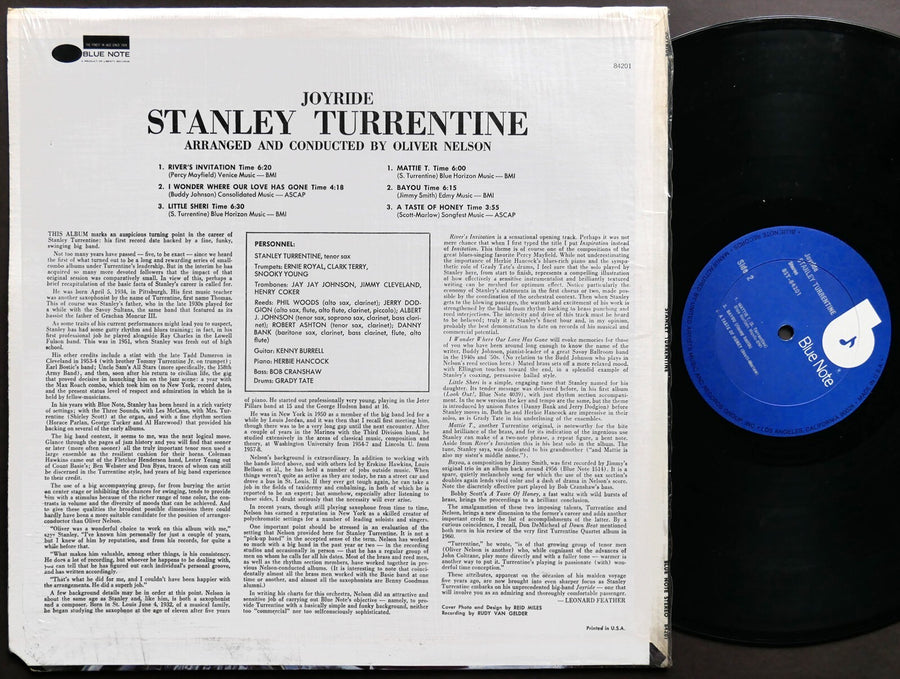 STANLEY TURRENTINE Joyride LP BLUE NOTE BST 84201 Herbie Hancock Kenny Burrell