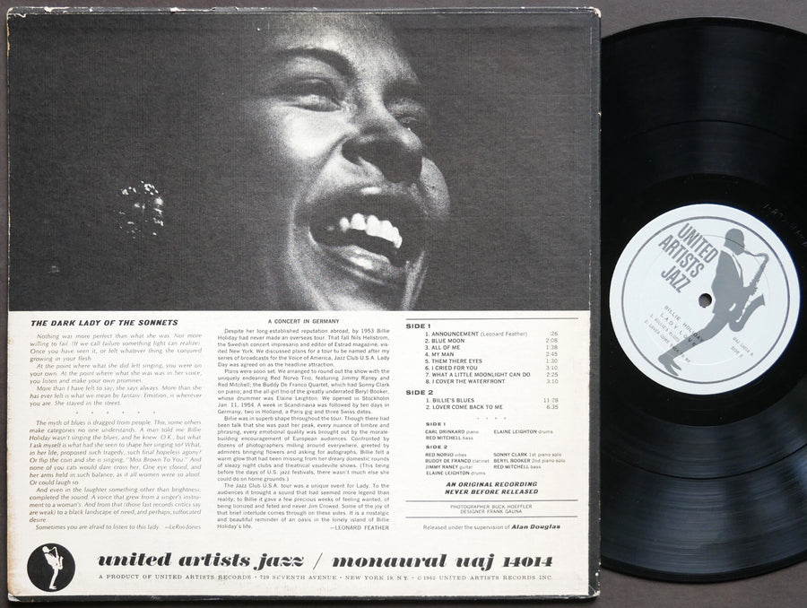 BILLIE HOLIDAY Ladylove LP UNITED ARTISTS JAZZ UAJ 14014 US '62 MONO Sonny Clark